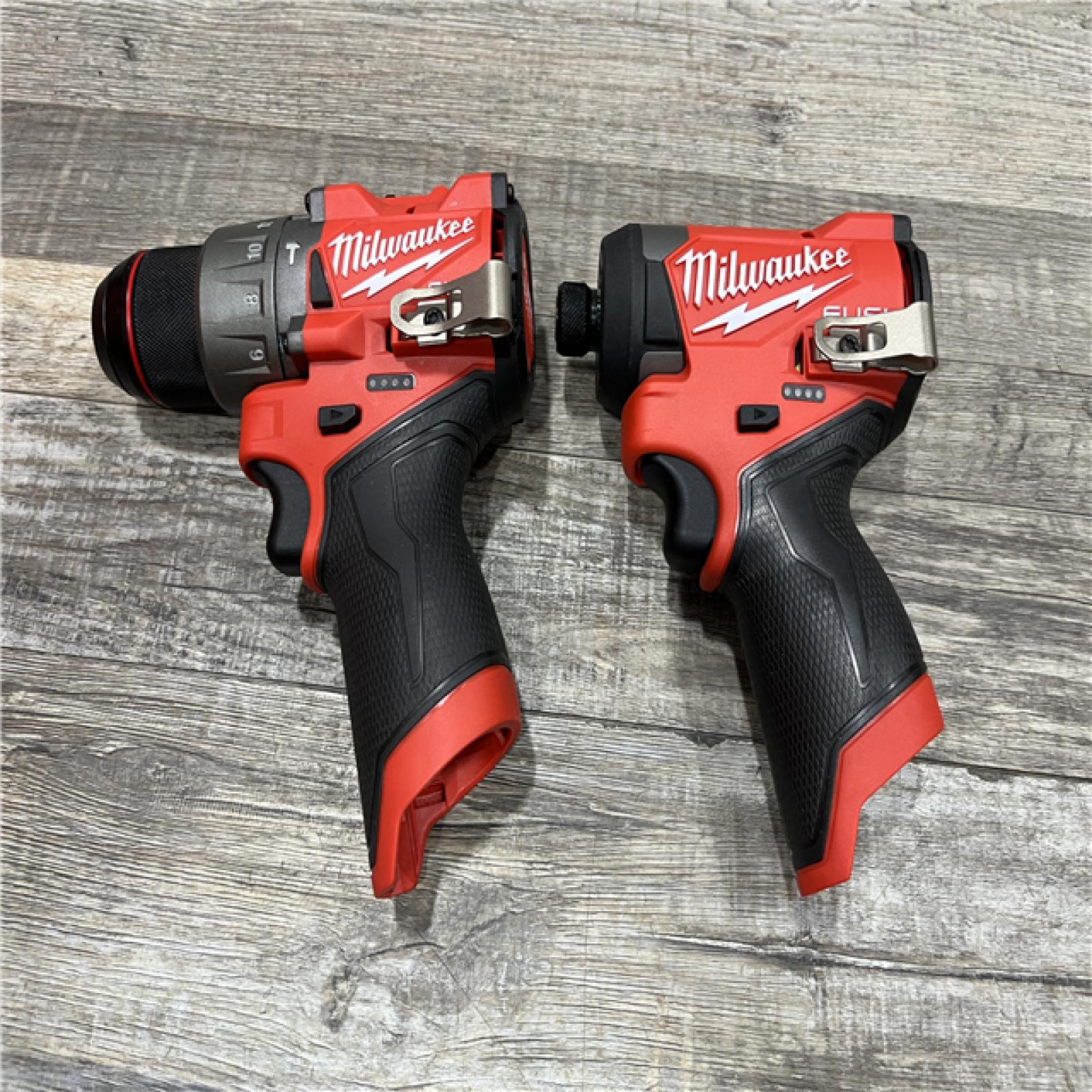 AS-IS Milwaukee FUEL 12-Volt Lithium-Ion Brushless Cordless Hammer Drill and Impact Driver Combo Kit