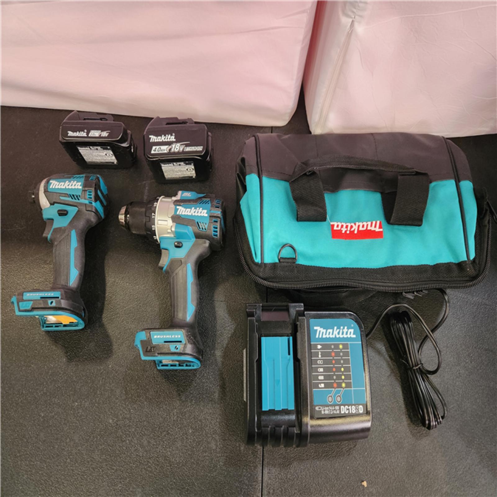 Phoenix NEW Makita 18-Volt LXT Lithium-ion Brushless Cordless 2-piece Combo Kit (Hammer Drill/Impact Driver) 2.0Ah/4.0Ah