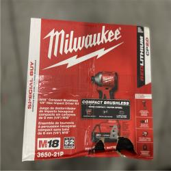 NEW! - Milwaukee M18 18-Volt Lithium-Ion Compact Brushless Cordless 1/4 in. Impact Driver Kit - 2 UNITS
