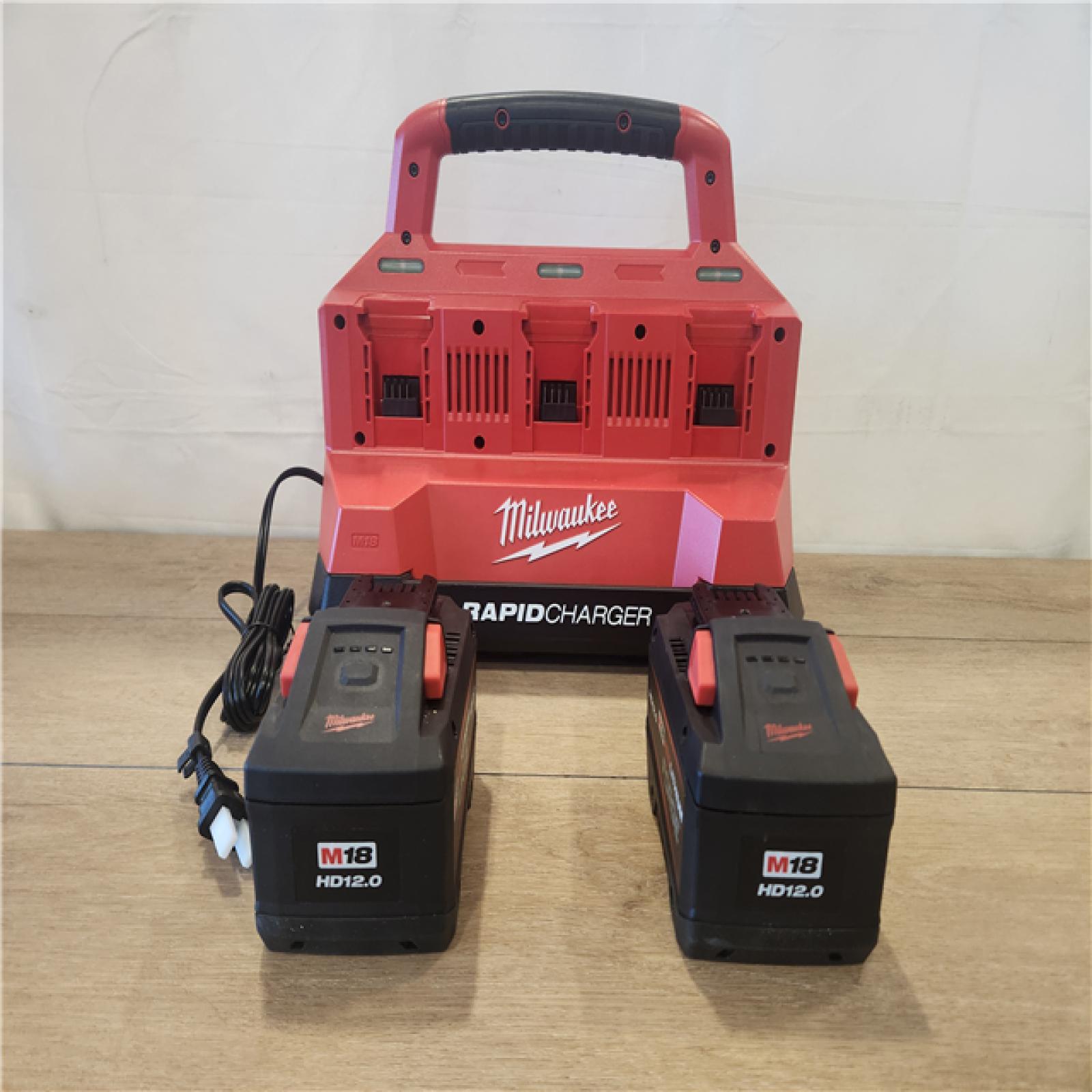 AS-IS- Milwaukee M18 18V Lithium-Ion REDLITHIUM FORGE Starter Kit with Two 12.0 Ah Battery