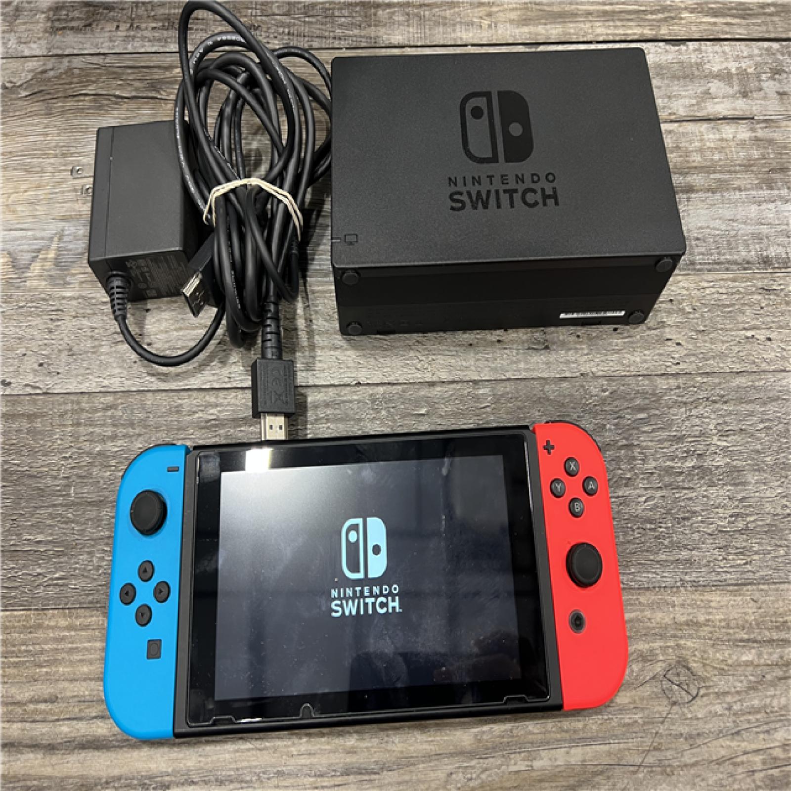 AS-IS Nintendo Switch with Neon Blue and Neon Red Joy-Con