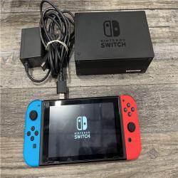 AS-IS Nintendo Switch with Neon Blue and Neon Red Joy-Con