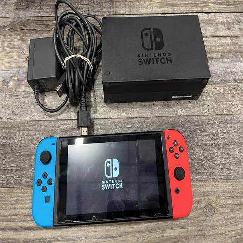 AS-IS Nintendo Switch with Neon Blue and Neon Red Joy-Con