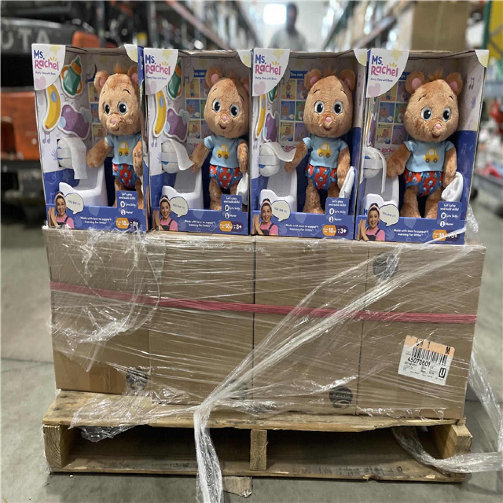 DALLAS LOCATION -NEW! Ms. Rachel Potty Time with Bean  11” Plush Teddy Bear with Play Toilet PALLET-(64 UNITS)