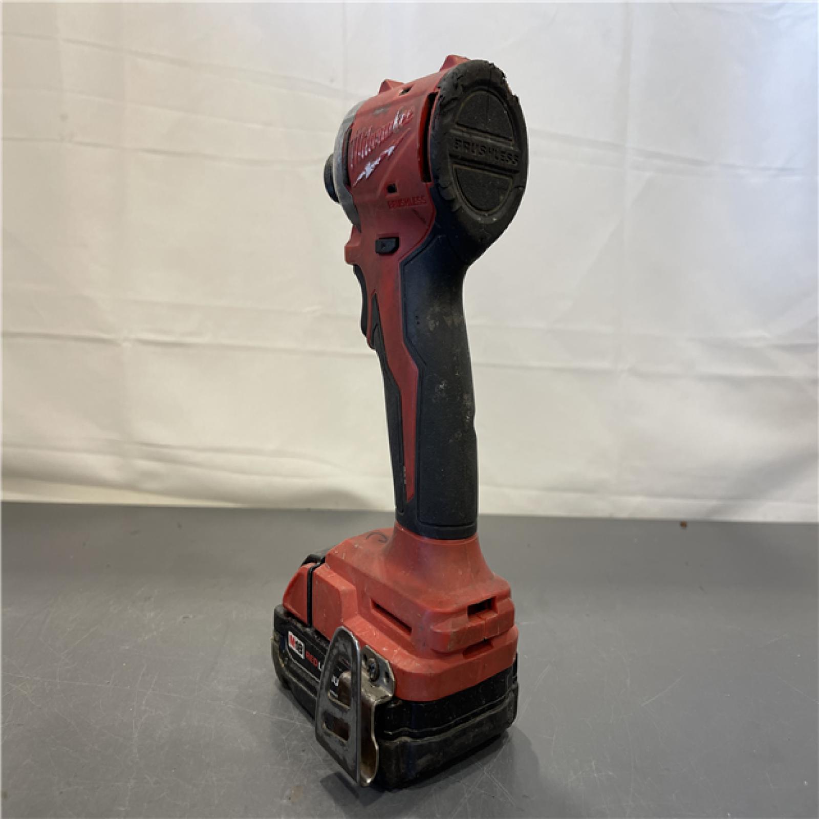 AS-IS - Milwaukee M18 18-Volt Lithium-Ion Compact Brushless Cordless 1/4 in. Impact Driver Kit