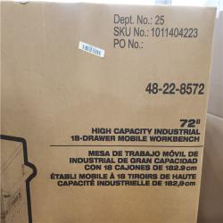 Phoenix NEW Milwaukee High Capacity 72 in. W x 22 in. D 18-Drawer Mobile Workbench with Solid Wood Top