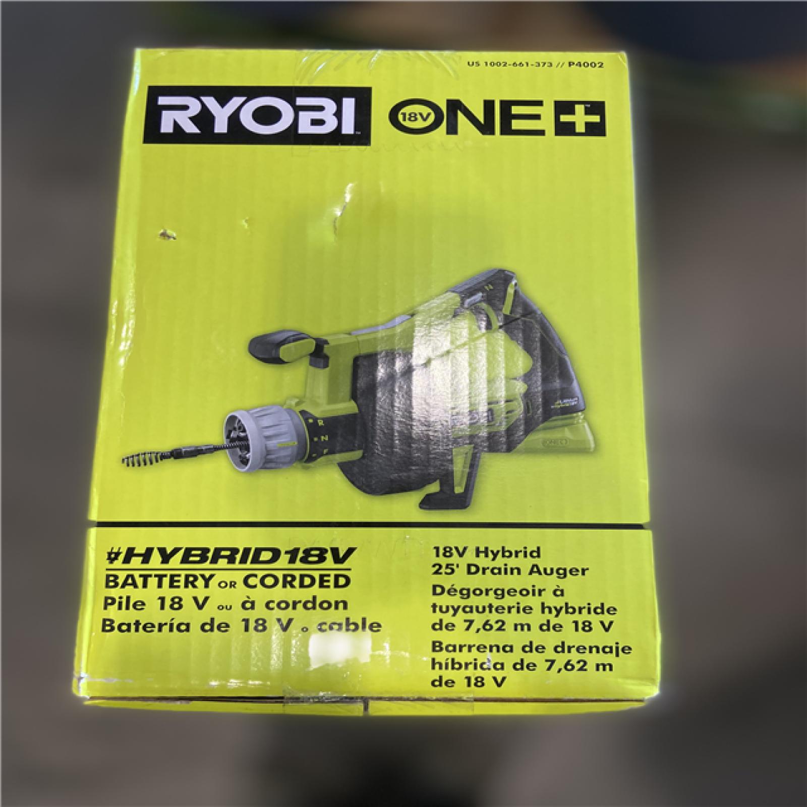 NEW! - RYOBI ONE+ 18V Hybrid Drain Auger (Tool Only)
