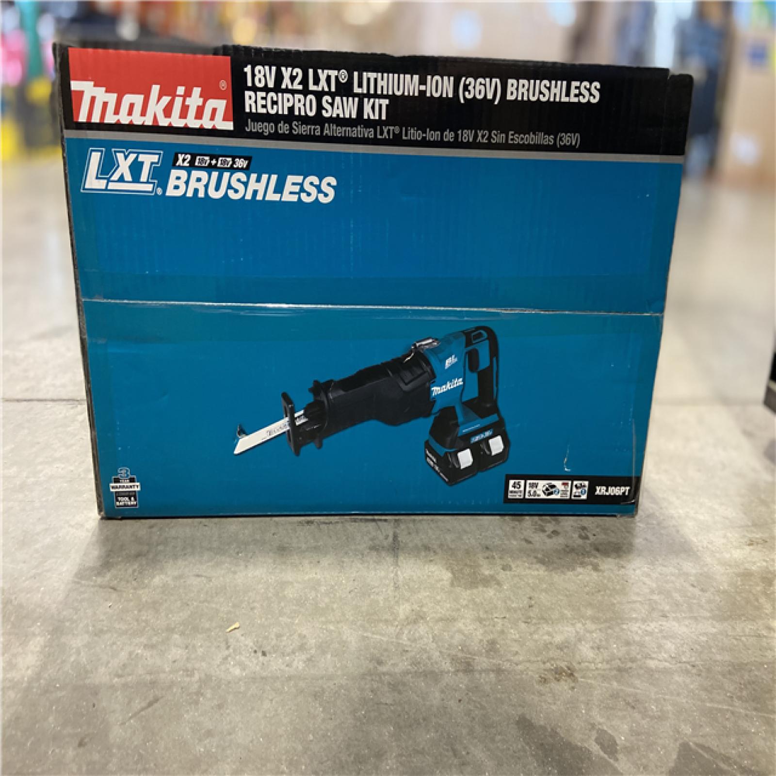 DALLAS LOCATION - Makita 18V X2 LXT Lithium-Ion (36V) Brushless Cordless Reciprocating Saw Kit (5.0Ah) with 2 Batteries 5.0Ah and Charger
