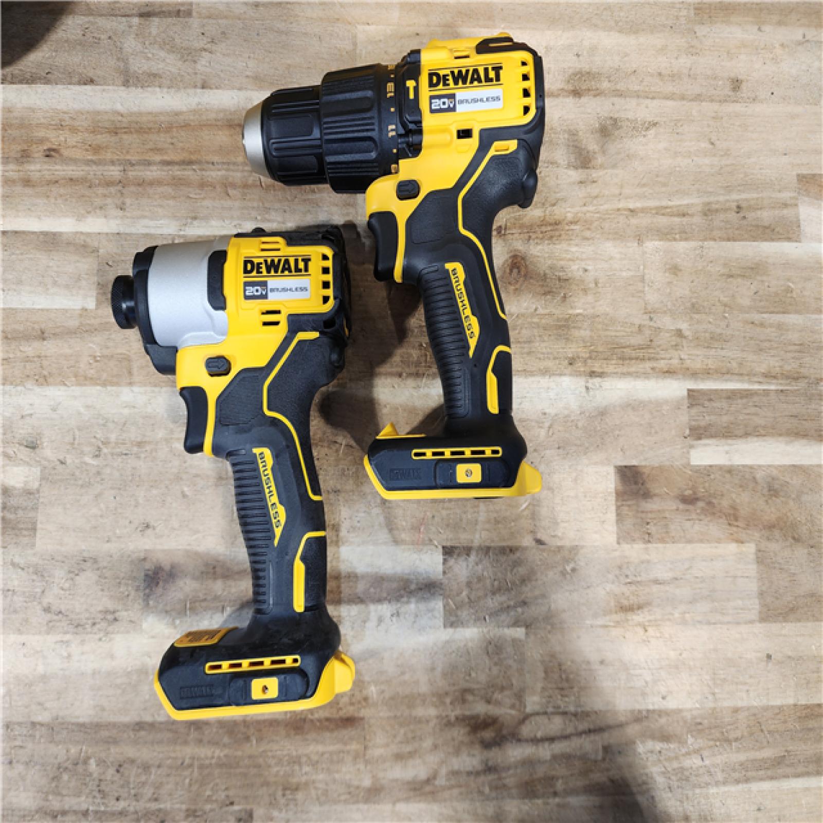 HOUSTON LOCATION - AS-IS DEWALT 20V MAX Lithium-Ion 2-Tool Cordless Brushless Combo Kit
