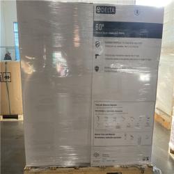 DALLAS LOCATION - Delta Classic 500 60 in. L x 30 in. W Alcove Shower Pan Base with Left Drain in High Gloss White - 14 UNITS