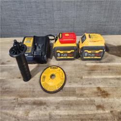 HOUSTON LOCATION - AS-IS DeWalt Flexvolt 60V Max Cordless Grinder  4.5 in; 6 in  Kit  W/ (2) BATTERY & CHARGER (DCG418X2)