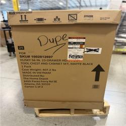 DALLAS LOCATION - HUSKY 56IN 23 DRAWER HEAVY DUTY WORK BENCH MATTE BLACK
