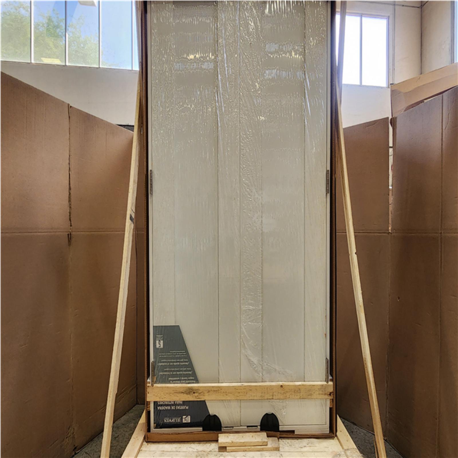 Phoenix NEW MMI DOOR Shaker Flat Panel 36 in. x 80 in. Both Active Solid Core Primed Composite Double Prehung French Door w/ 4-9/16 in. Jamb
