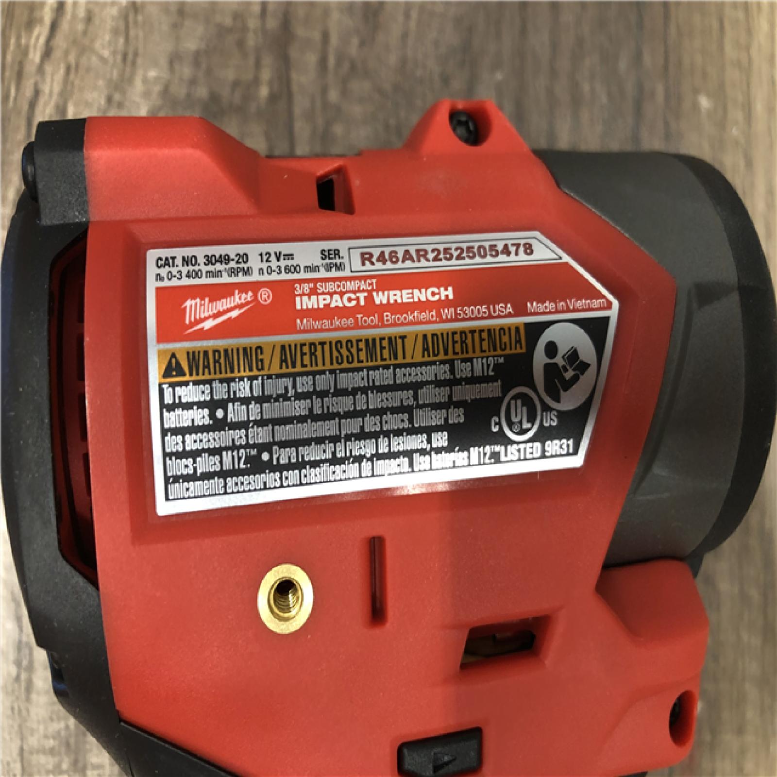 AS-IS Milwaukee FUEL 12V Lithium-Ion Brushless Cordless 3/8 in. Sub Compact Impact Wrench