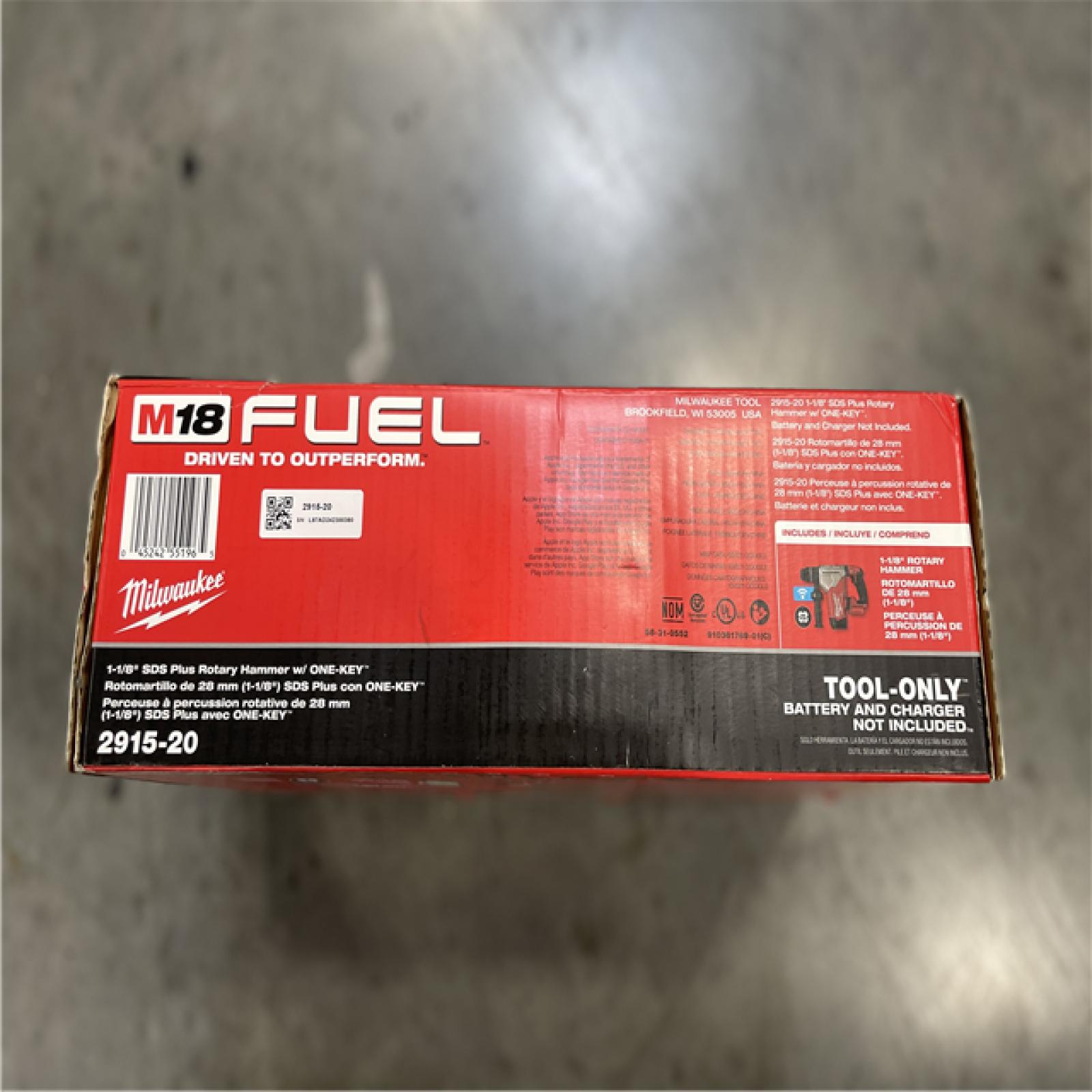 DALLAS LOCATION-Milwaukee M18 FUEL 18V Lithium-Ion Brushless Cordless SDS-Plus 1-1/8 in. Rotary Hammer Drill