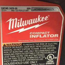 AS-IS - Milwaukee 12-Volt Lithium-Ion Cordless Electric Portable Inflator (Tool-Only)
