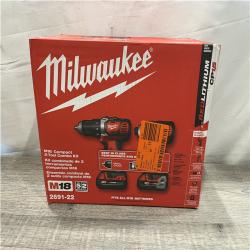 NEW - Milwaukee 18V Lithium-Ion Cordless Drill Driver/Impact Driver Combo Kit