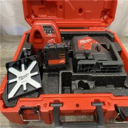AS-IS Milwaukee 12-Volt Lithium-Ion Cordless Green 250 ft. 3-Plane Laser Level Kit