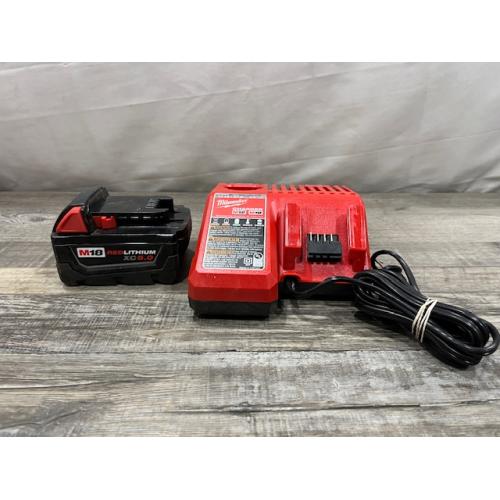 AS-IS Milwaukee 18-Volt Lithium-Ion XC Starter Kit with One 5.0Ah Battery and Charger