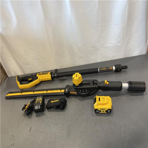 AS-IS - DEWALT 20V MAX 22 in. Cordless Battery Powered Pole Hedge Trimmer Kit