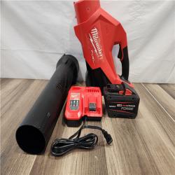 AS-IS - Milwaukee M18 FUEL 120 MPH 500 CFM 18V Brushless Cordless Battery Powered Leaf Blower Kit w/12.0 Ah FORGE Battery & Rapid Charger