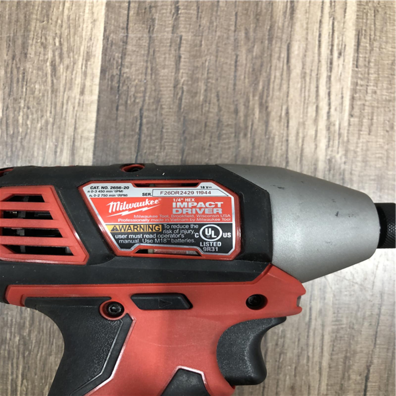 AS-IS Milwaukee 18V Lithium-Ion Cordless 1/4 in. Hex Impact Driver (Tool-Only)