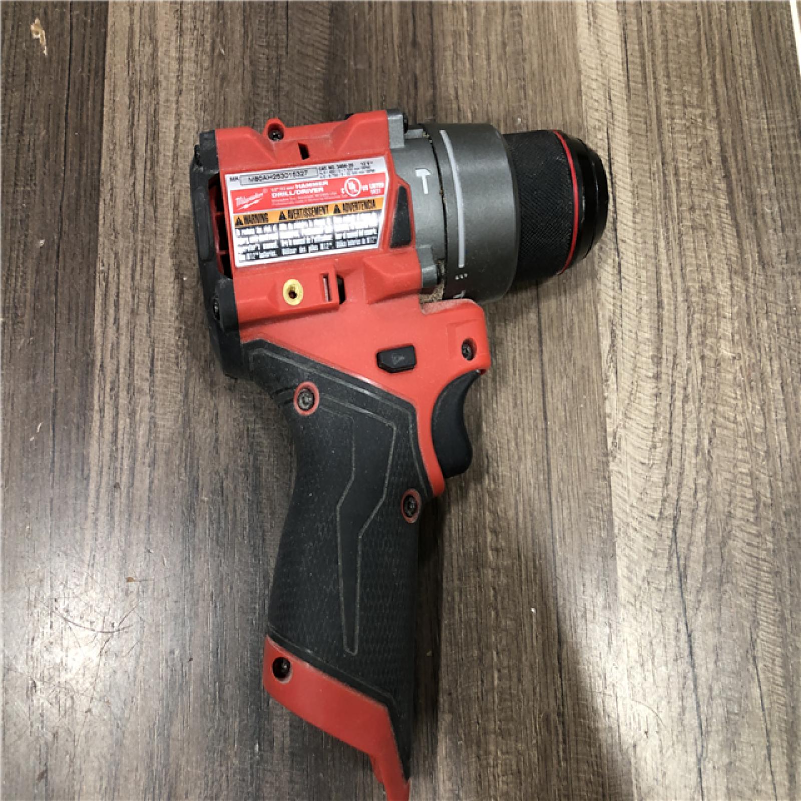 AS-IS Milwaukee FUEL 12V Lithium-Ion Brushless Cordless 1/2 in. Hammer Drill (Tool-Only)