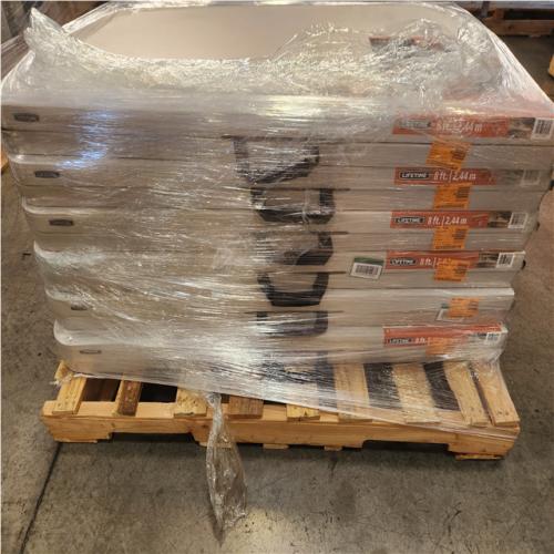 Phoenix NEW LifeTime 8 ft. Fold-in-Half Resin Table; Almond Pallet of 6 (RV: $501)