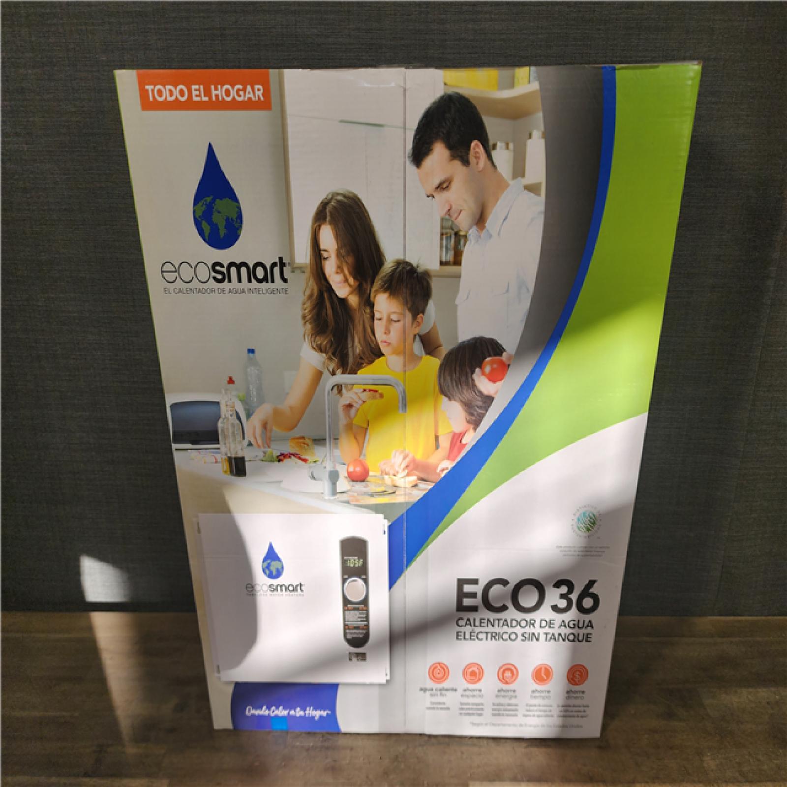 HOUSTON LOCATION - AS-IS (NEW) ECOSMART ECO36 TANKLESS ELECTRIC WATER HEATER