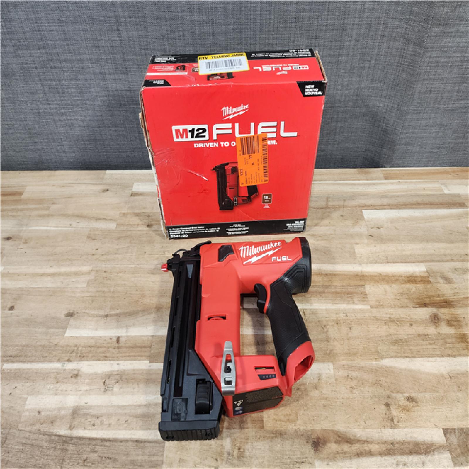 HOUSTON LOCATION - AS-IS Milwaukee FUEL 12-Volt Lithium-Ion Brushless Cordless 18-Gauge 1-1/2 in. Compact Brad Nailer (Tool Only)