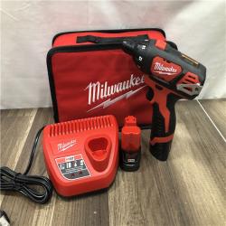 AS-IS  Milwaukee 12V Lithium-Ion Cordless 1/4 in. Hex Screwdriver Kit