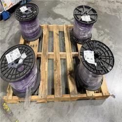 DALLAS LOCATION - AS-IS Southwire 2,500 ft. 12 Purple Solid CU THHN Wire(4 SPOOLS) (SEE NOTES)