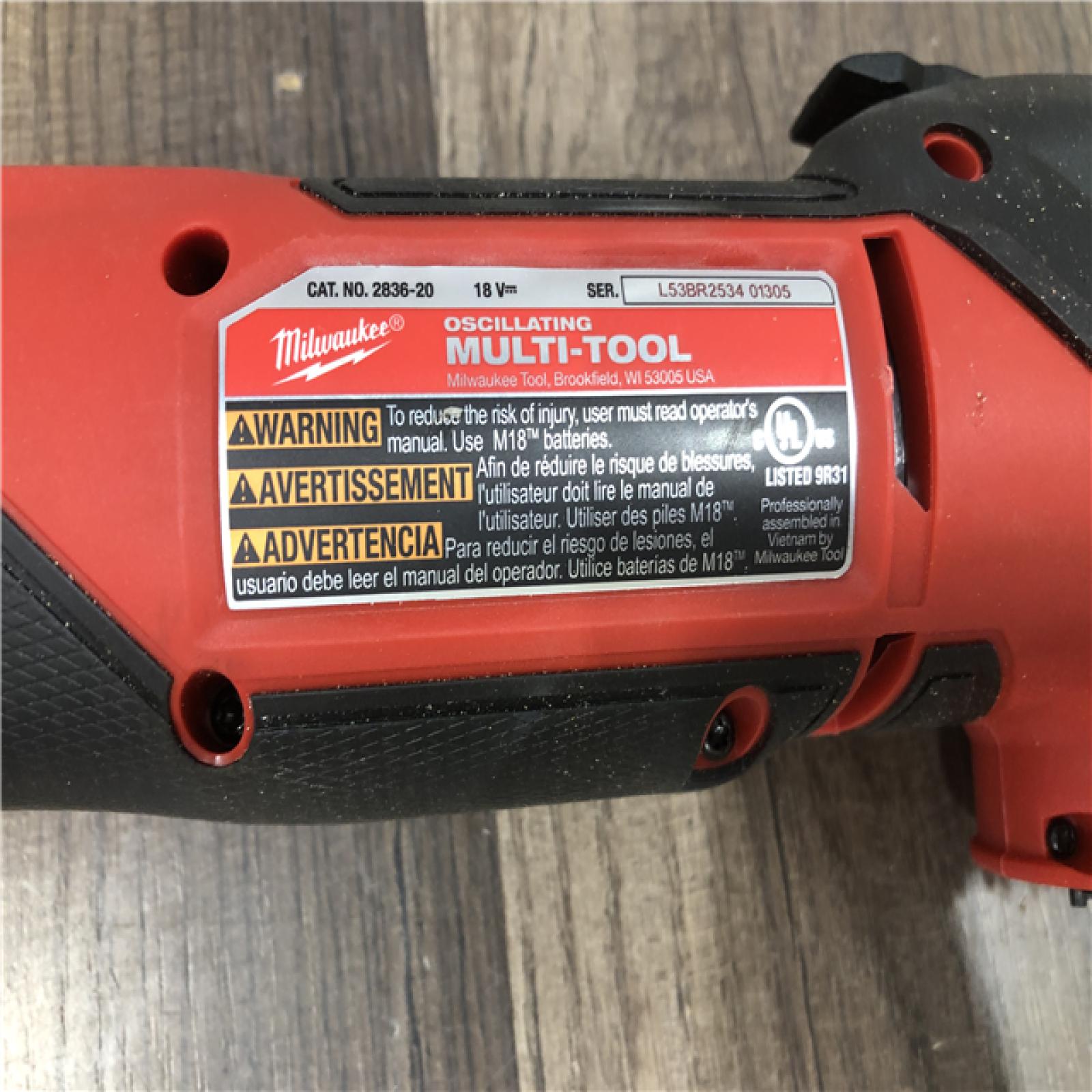 AS-IS Milwaukee  FUEL 18V Lithium-Ion Cordless Brushless Oscillating Multi-Tool (Tool-Only)