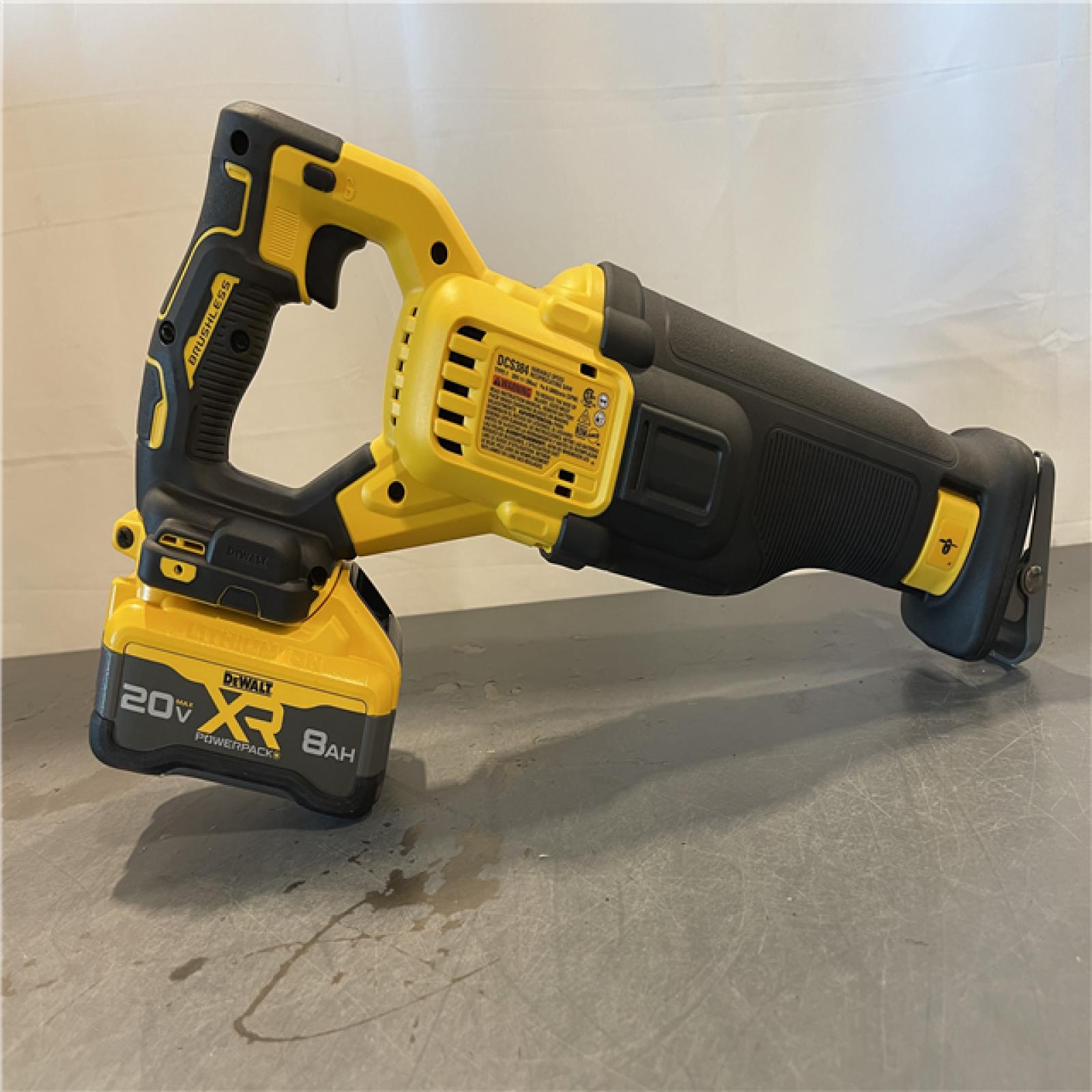 AS-IS - DeWalt 20V XR Lithium-Ion Cordless Reciprocating Saw with 20V Max XR 8.0 Ah Battery