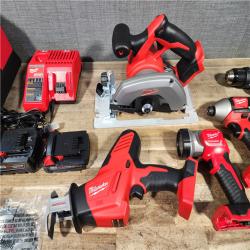 HOUSTON LOCATION - AS-IS Milwaukee M18 18V Lithium-Ion Cordless 5 Tool Combo Kit
