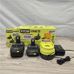 LIKE NEW! - Ryobi ONE+ 18V Li-Ion Starter Kit - 4.0 Ah Battery  2.0 Ah Battery  Charger