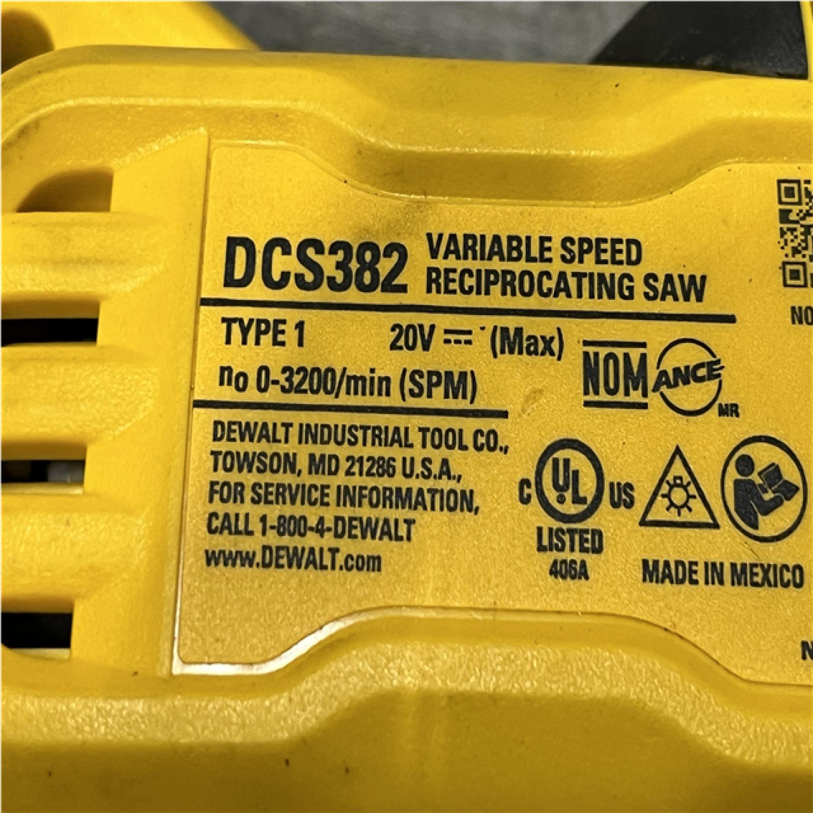 AS-IS DEWALT 20V MAX Cordless Brushless Reciprocating Saw (Tool Only)