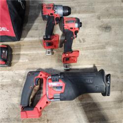 HOUSTON LOCATION - AS-IS Milwaukee 3 Tool Combo Kit W/ (2) Battery & Charger