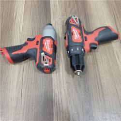 AS-IS Milwaukee M12 12V Lithium-Ion Cordless Drill Driver/Impact Driver Combo Kit with Two  Batteries, Charger and Bag (2-Tool)