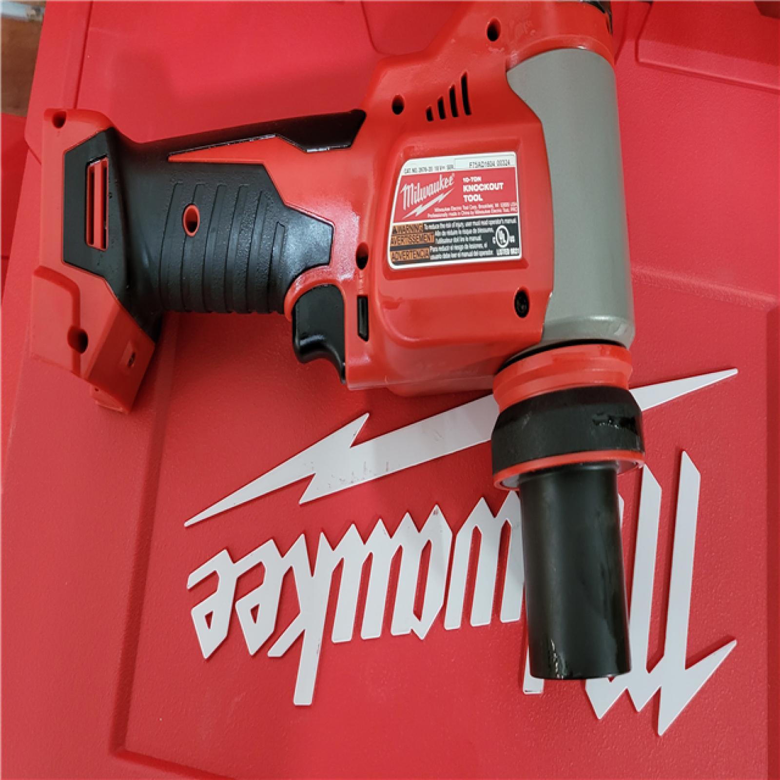 California AS-IS Milwaukee Force Logic M18 10-Ton Knockout Tool  Includes (2) Batteries  Charger & Hard Case; Appears in Excellent Condition