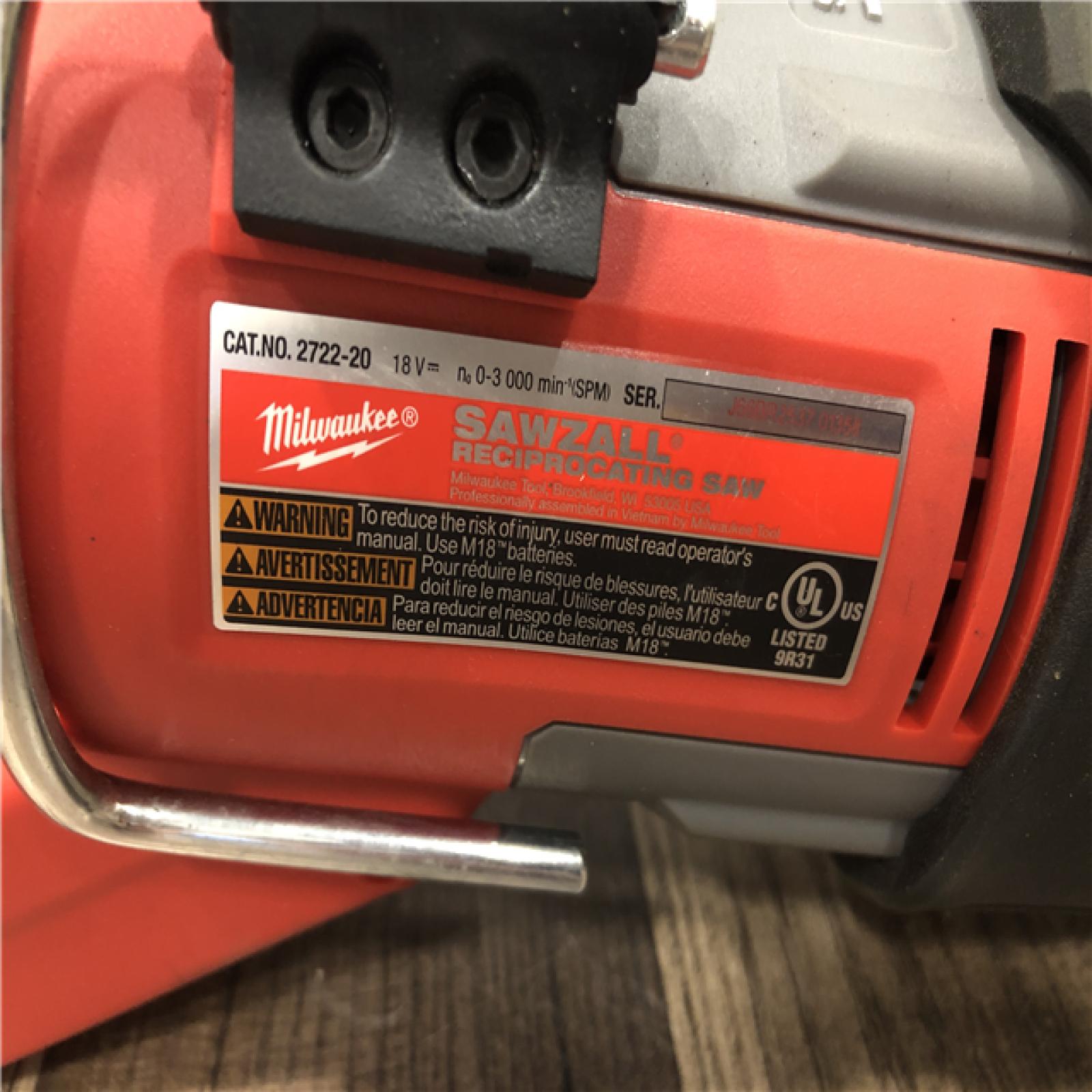 AS-IS Milwaukee FUEL 18V Lithium-Ion Brushless Cordless Super SAWZALL Orbital Reciprocating Saw (Tool-Only)