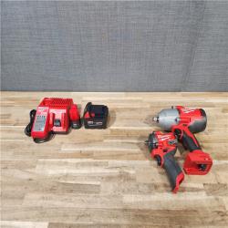 HOUSTON LOCATION - AS-IS MILWAUKEE 2 TOOL COMBO KIT W/ (2) BATTERY & CHARGER