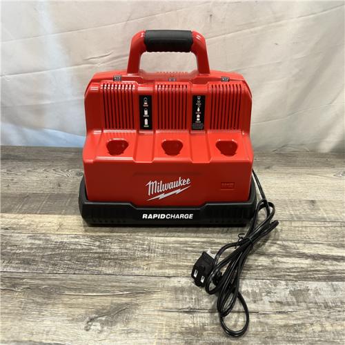 AS-IS Milwaukee 12-Volt/18-Volt Lithium-Ion Multi-Voltage 6-Port Sequential Rapid Battery Charger