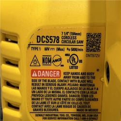 AS-IS DEWALT FLEXVOLT 60V MAX Cordless Brushless 7-1/4 in. Circular Saw with Brake (Tool Only)