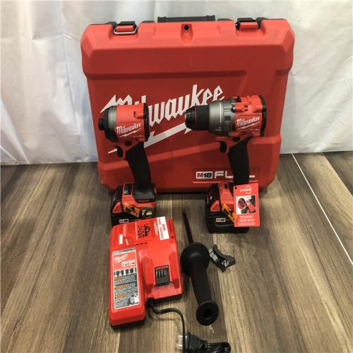 AS-IS Milwaukee FUEL 18V Lithium-Ion Brushless Cordless Hammer Drill and Impact Driver Combo Kit