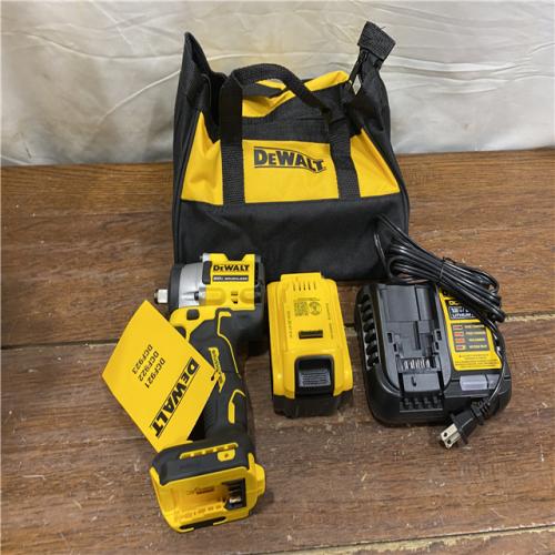 AS-IS ATOMIC 20V MAX Lithium-Ion Brushless Cordless 1/2 in. Variable Speed Impact Wrench Kit with 5 Ah Battery and Charger