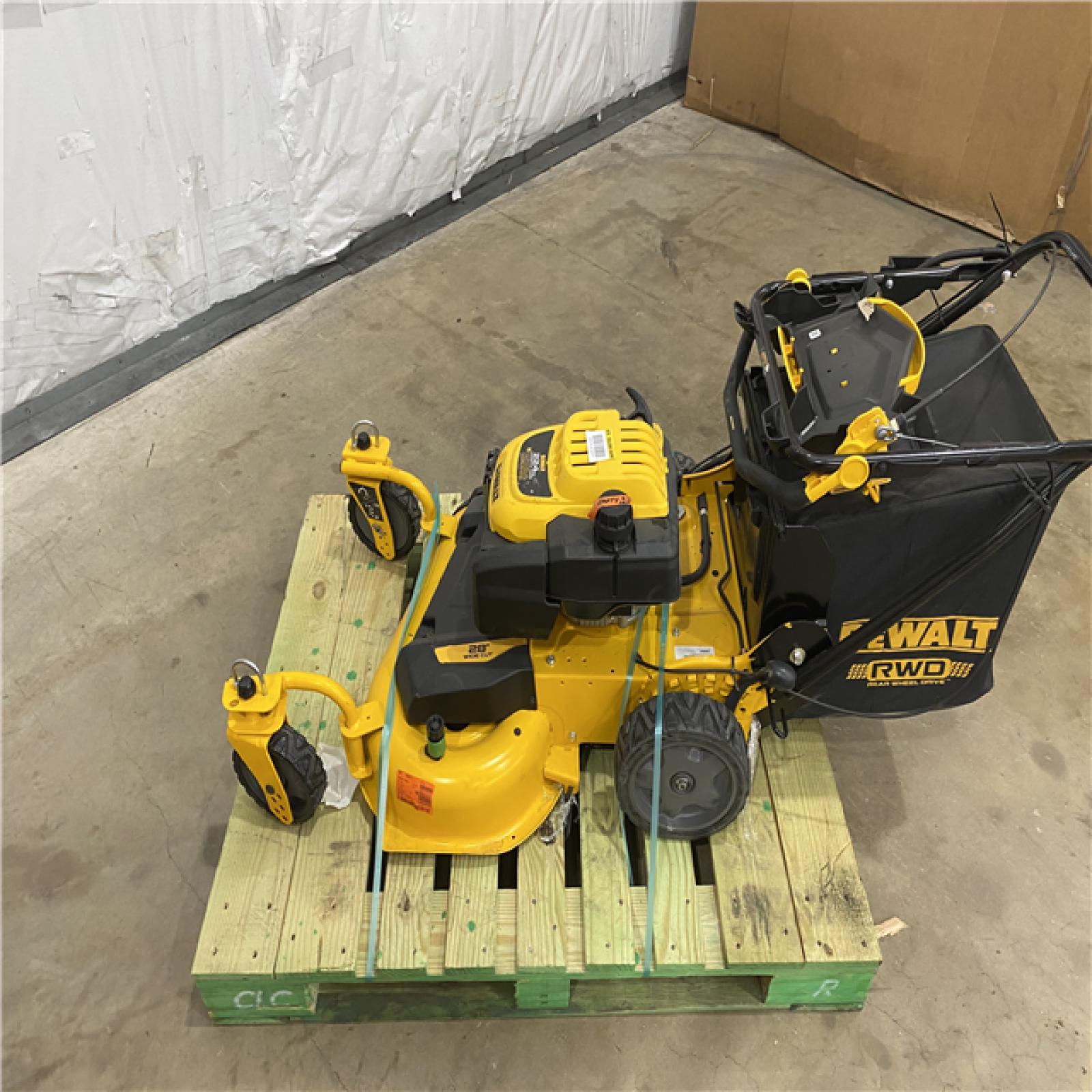 Houston Location - AS-IS Outdoor Power Equipment DEWALT 28 INCH WIDE CUT MOWER