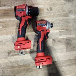 HOUSTON LOCATION - AS-IS M18 18-Volt Lithium-Ion Brushless Cordless Compact Hammer Drill/Impact Combo Kit (2-Tool) with (2) Batteries, Bag