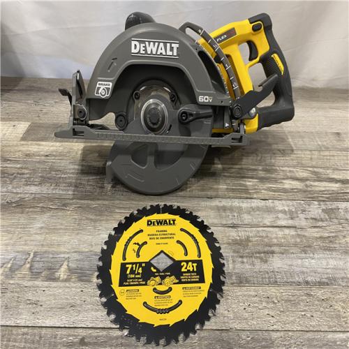 AS-IS DEWALT FLEXVOLT 60V MAX Cordless Brushless 7-1/4 in. Wormdrive Style Circular Saw (Tool Only)