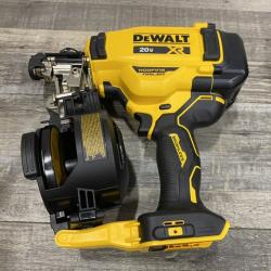AS-IS DEWALT 20V MAX Lithium-Ion 15-Degree Electric Cordless Roofing Nailer Kit